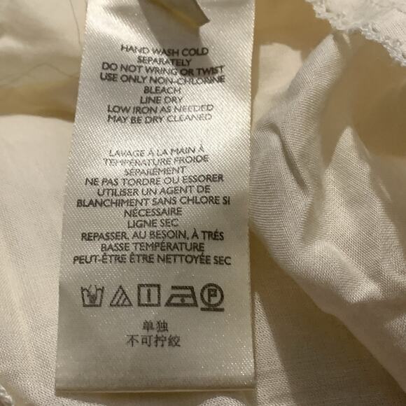 Maeve Anthropologie Dress Dominique Embroidered Tunic Ivory Womens Size XL - Picture 6 of 12